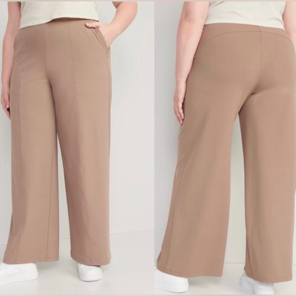 Old Navy Active PowerSoft High Rise Wide Leg Pants Plus Size Pull On